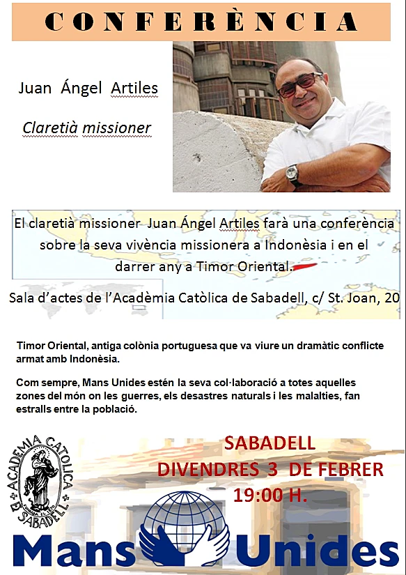 Cartell presentació de la conferència de Sor Lucía Caram