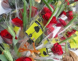 Venda de roses per Sant Jordi